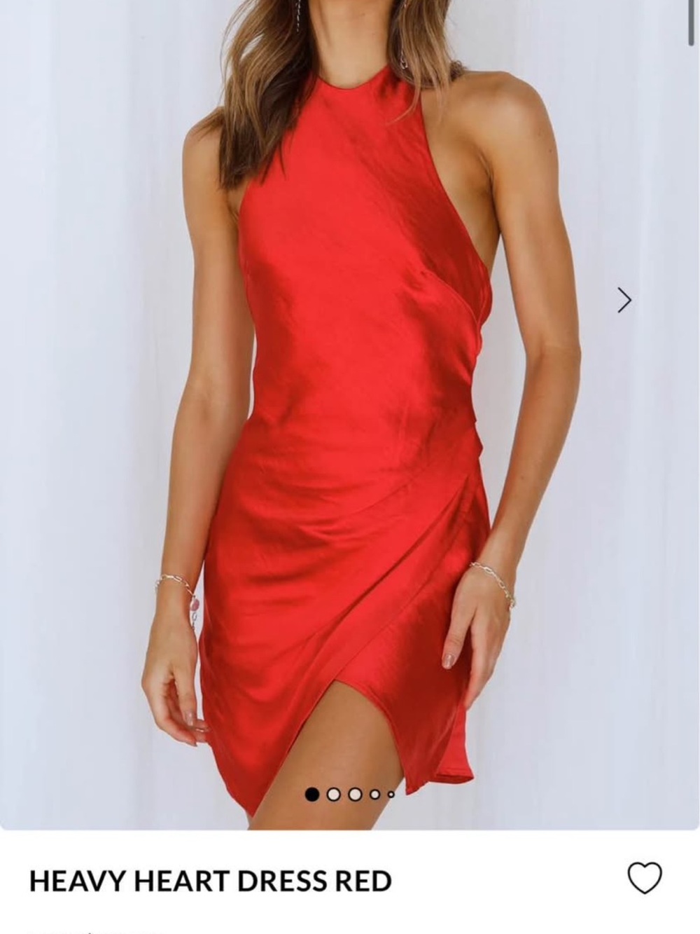 Hello Molly Red Halter Mini Dress